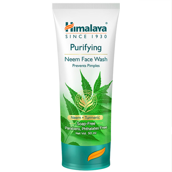 Himalaya Purifying Neem Face Wash|Clinically proven to fight against acne and pimples|Gently cleanses|100% naturally derived Neem|Works from 1st wash|For both men and women| 50 ml
