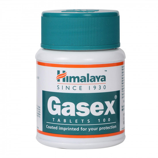 Himalaya Gasex, 100 Tablets |Improves Digestion|Relieves trapped gasses |Provides Relief from Bloating