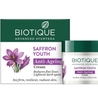 Biotique Bio Saffron Dew Youthful Moisturizer Cream | Protects Skin Cells | Prevents Ageing And Retains Youthful Glow | 100% Botanical Extracts | Suitable For All Skin Types | 50G