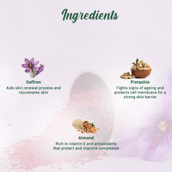 Biotique Bio Saffron Dew Youthful Moisturizer Cream | Protects Skin Cells | Prevents Ageing And Retains Youthful Glow | 100% Botanical Extracts | Suitable For All Skin Types | 50G