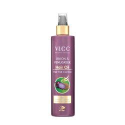VLCC Onion & Fenugreek Hair Oil - 200ml | Deep Nourishing Hair Oil for Strengthening Hair Follicles. Thicker, Stronger, Frizz-Free Hair | Paraben Free | with Onion, Fenugreek, Almond & Black Seed