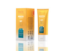 VLCC Mineral Sunscreen SPF 50 PA+++ - 50g | Ultra Lightweight, and Non-Comedogenic | Sun protection from UVA & UVB Rays | 100% Mineral based with Zinc Oxide.
