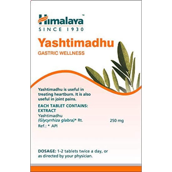 Himalaya Wellness Pure Herbs Yashtimadhu Gastric Wellness - Pack of 60 Tablet