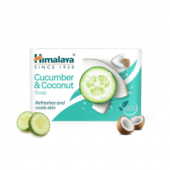 Himalaya Herbals Refreshing Cucumber Soap & Coconut Soap, 75gm