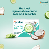 Himalaya Herbals Refreshing Cucumber Soap & Coconut Soap, 75gm
