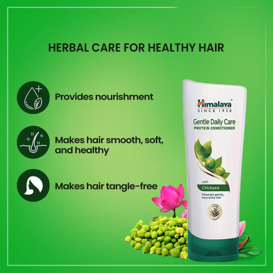 Himalaya Gentle Daily Care Protein Conditioner | Daily Use Mild For Detangled & Silky Smooth Hair | Nourishes Dry Hair | With China Rose, Lotus, Chickpea & Oats | For Unisex | 100 Millilitres