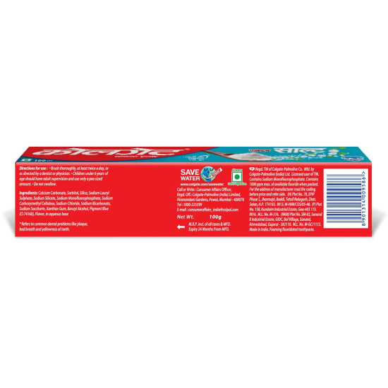 Colgate Active Salt Toothpaste, Daily Germ Protection, Pack of 100g, Colgate Toothpaste with Salt and Mint, Healthy Gums & Teeth, Toothpaste that Fights Germs & Eliminates Bad Breath