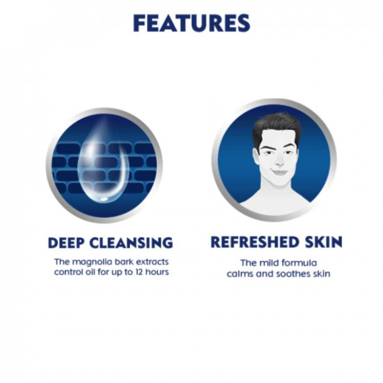 NIVEA MEN Oil Control Face Wash 100 g | With Magnolia Bark Extracts for 12 Hr Oil Control in Summer | 10 X Vitamin C Effect for Radiant Skin | For Oily Skin