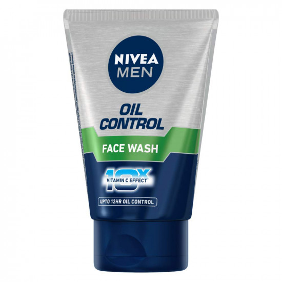 NIVEA MEN Oil Control Face Wash 100 g | With Magnolia Bark Extracts for 12 Hr Oil Control in Summer | 10 X Vitamin C Effect for Radiant Skin | For Oily Skin