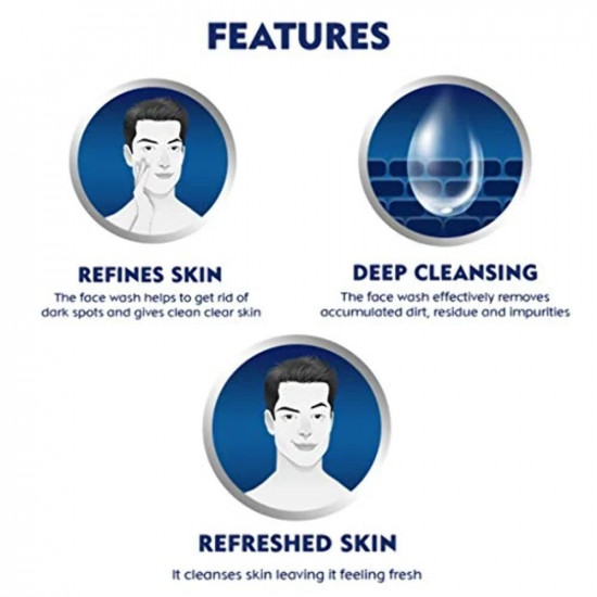 NIVEA MEN Dark Spot Reduction Face Wash 100 g | With Ginko and Ginseng Extracts for Clean, Healthy & Clear Skin in Summer | 10 X Vitamin C Effect for Radiant Skin |For Dark Spot Reduction