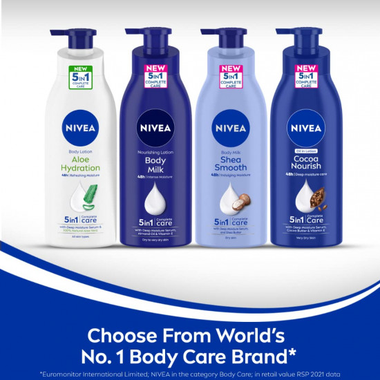 NIVEA Express Hydration 400ml Body Lotion | 48 H Moisturization & Hydration for Summer | Goodness of Sea Minerals & Deep Moisture Serum | Non Greasy & Healthy Looking Skin |For All Skin Types