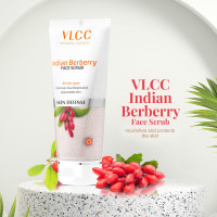 VLCC Indian Berberry Face Scrub - 80g | Gentle Scrub | Helps remove Dead Skin Cells | Clears Skin and Helps remove Blackheads | Rich in Antioxidants | Helps improve Skin Texture.