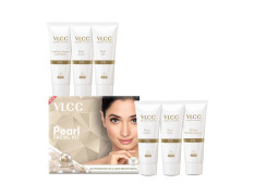 VLCC Pearl Facial Kit - 60g | Luminous and Radiant Skin | At Home Facial with Pearl Extracts, Sandalwood, Turmeric & Aloe Vera | Tan Removal Facial Kit.