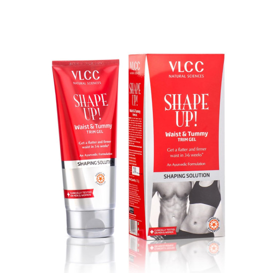 VLCC Shape Up Waist & Tummy Trim Gel - 200g | For a Flatter and Firmer Waist | Helps tone Muscles and Stubborn Fat | Helps break down Cellular Fat | Helps you get a Slimmer, Toned and Firmer Waist and Tummy.