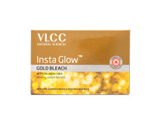 VLCC Insta Glow Gold Bleach - 402g | With Colloidal Glow For Glowing Fairness | Skin Brightening Bleach | Perfect Skin Match, Reduces Facial Hair Visibility, Brightens Complexion.