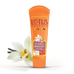 Lotus Herbals Safe Sun Invisible Matte Gel Sunscreen SPF 50 PA+++ - Non-Greasy, Suitable for Oily Skin