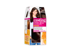 L'Oréal Paris Semi-Permanent Hair Colour, Ammonia-Free Formula & Honey-Infused Conditioner, Glossy Finish, Casting Crème Gloss, Darkest Brown 300, 87.5g+72ml