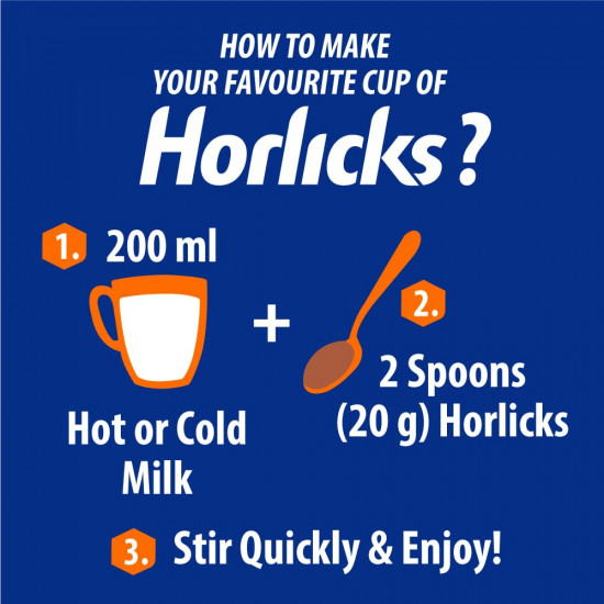 Horlicks Junior Chocolate Flavour Health & Nutrition Drink, 500g Refill, for Toddlers & Young Kids, for Brain Development, Weight Gain and Immunity, Chocolate Flavour, Jar, 500 g