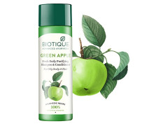 Biotique Green Apple Shine & Gloss Shampoo & Conditioner| Promotes Healthy, Shiny and Glossy Hair | Nourishes Scalp | Makes Hair Soft & Smooth |100% Botanical Extracts| All Skin Types | 190ml