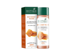 Biotique Honey Water Pore Tightening Brightening Toner With Himalayan Waters|Maintains Ph Balance|Moisturized And Hydrated Skin|100% Botanical Extracts|Suitable For All Skin Types|120Ml,Pack of 1