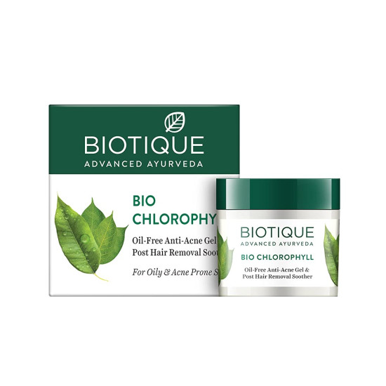 Biotique Bio Chlorophyll Oil Free Anti-Acne Gel & Post Hair Removal Soother For Oily & Acne Prone Sk