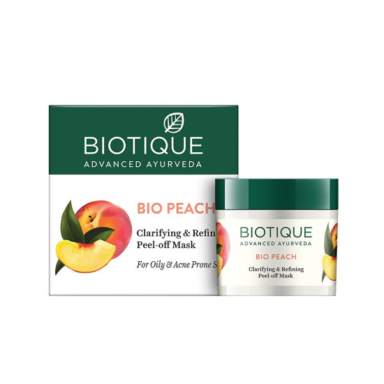 Biotique Bio Peach Clarifying and Refining Peel Off Mask for Oily and Acne Prone Skin, 50g