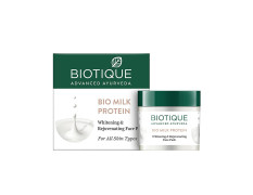 Biotique Milk Protein Instant Glow Brightening Face Pack For All Skin Types, 50gm