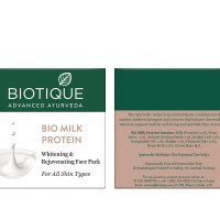 Biotique Milk Protein Instant Glow Brightening Face Pack For All Skin Types, 50gm