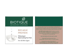 Biotique Milk Protein Instant Glow Brightening Face Pack For All Skin Types, 50gm