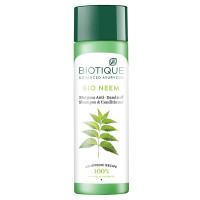 Biotique Fresh Neem Anti Dandruff Shampoo and Conditioner | Controls Dandruff | Eliminates Dryness, Flaking, and Itching | Hair Looks Fresh and Lustrous |Suitable for All Skin Types | 120ml