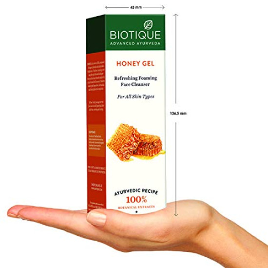 Biotique Honey Gel Soothe & Nourish Foaming Face Cleanser Foe All Skin Types, 120ml