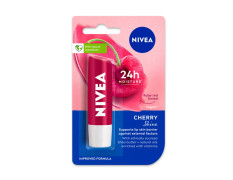 NIVEA Cherry Shine 4.8g Lip Balm|24 H Melt in Moisture Formula|Natural Oils|Glossy Finish