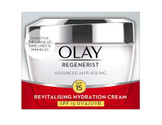 Olay Regenerist Revilatising Hydration Cream with SPF 15 | Hydrated, Plump, Bouncy Skin | With Hyaluronic Acid, Niacinamide and Peptides | Normal, Oily, Dry, Combination Skin | 50g