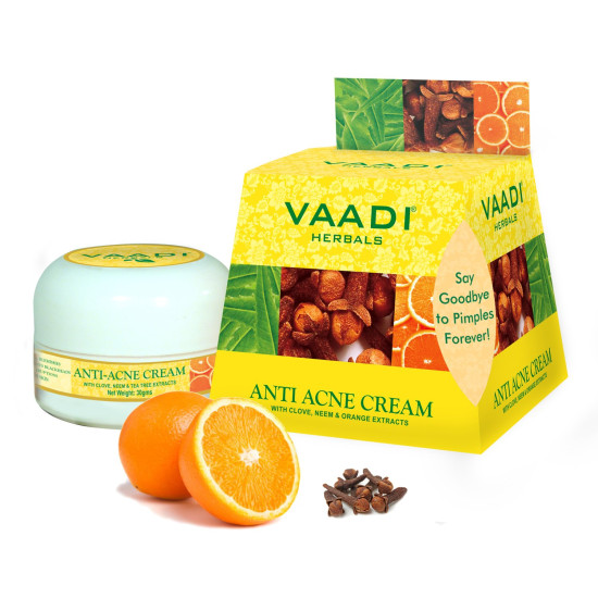 Vaadi Herbals Anti Acne Cream, Clove and Neem Extract, 30g