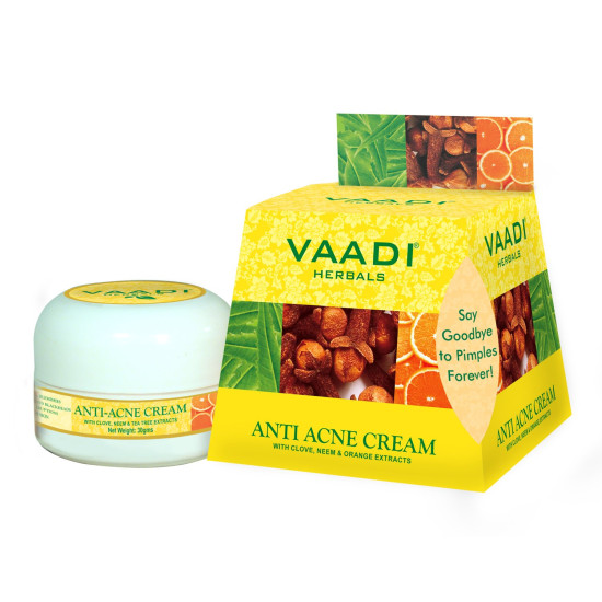 Vaadi Herbals Anti Acne Cream, Clove and Neem Extract, 30g