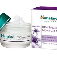 Himalaya Revitalizing Night Cream with white lily | Renews, repairs & hydrates skin overnight | rich in AHA & Anti-oxidants | Derma-tested | Paraben Free | Suitable for Dry to combination skin| 50g