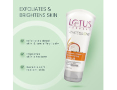 Lotus Herbals WhiteGlow Skin Brightening Oatmeal & Yogurt Scrub | Gentle Exfoliator | Removes Tan and Blackheads | Face Scrub for Women & Men | 100g