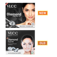 VLCC Diamond Facial Kit - 60g | Skin purifying with Parlour Glow | Improves Skin Elasticity, Brightens and Lightens Patchy Damaged Skin | With Colloidal Diamond, Jojoba Oil, Olive Oil & Aloe Vera. VLCC Diamond Facial Kit - 60g | Skin purifying with Parlour Glow | Improves Skin Elasticity, Brightens and Lightens Patchy Damaged Skin | With Colloidal Diamond, Jojoba Oil, Olive Oil & Aloe Vera.