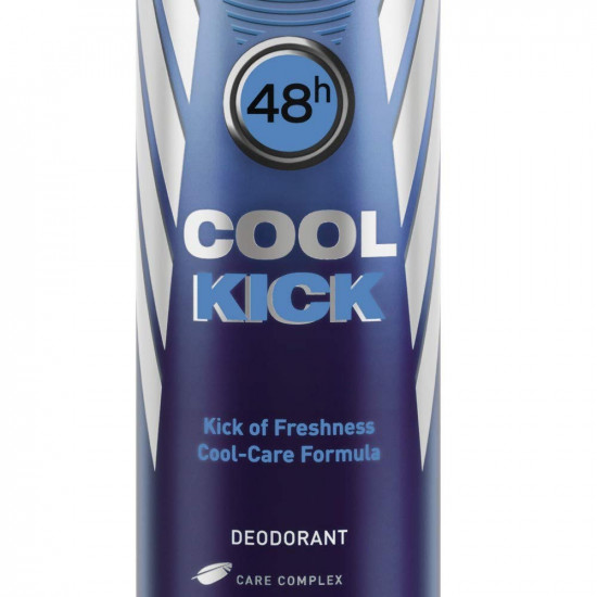 NIVEA MEN Cool Kick 150ml Deodorant | With Mint Extracts for Cooling sensation in Summer| 48 H Long Lasting Freshness| 0% Alcohol