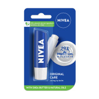 NIVEA Original Care 4.8g Lip Balm|24 H Melt in Moisture Formula|Natural Oils|Nourished Lips