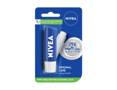 NIVEA Original Care 4.8g Lip Balm|24 H Melt in Moisture Formula|Natural Oils|Nourished Lips