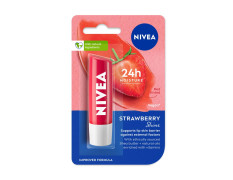 NIVEA Strawberry Shine 4.8g Lip Balm|24 H Melt in Moisture Formula|Natural Oils|Glossy Finish