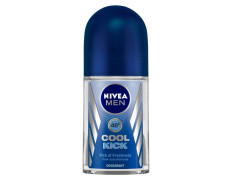 NIVEA MEN Cool Kick 50ml Deo Roll On | With Mint Extracts for Cooling sensation in Summer| 48 H Long Lasting Freshness| 0% Alcohol