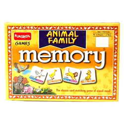 Funskool Games - Memory Animal Family, Educational matching picture game for children, kids & family, 1 - 4 players, 5 & above