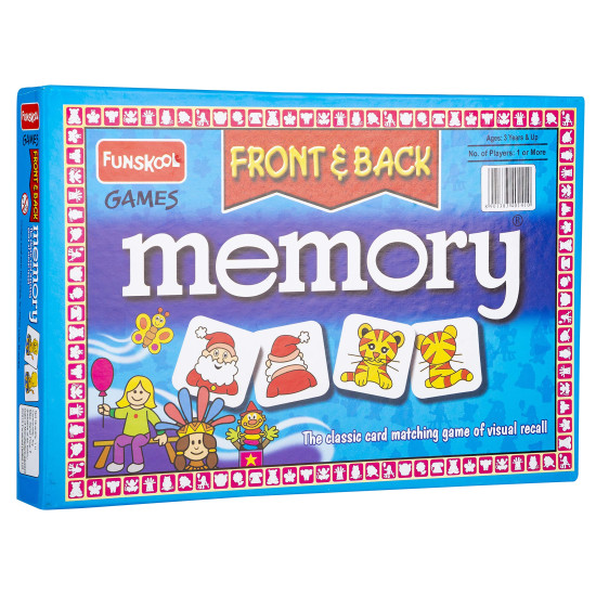 Funskool Games - Memory Front And Back, Educational matching picture game for children, kids & family, 1 - 4 players, 5 & above