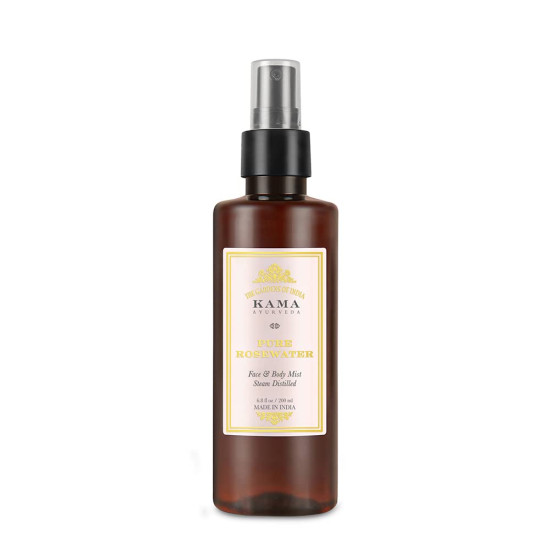 Kama Ayurveda Pure Rose Water Face and Body Mist, 6.8 Fl Oz, Pack of 200ml