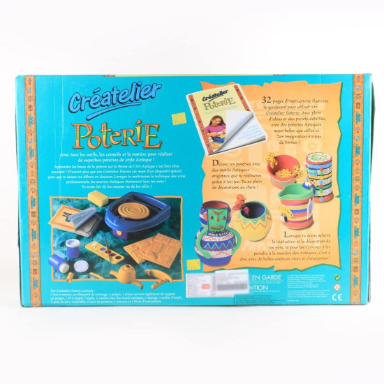 Handycrafts - Poterie , Pottery Wheel , Make and decorate clay pots , 8 years + , Pot Making and Sculpting kit