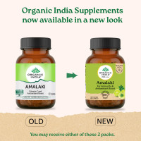 A TATA Product - Organic India Amalaki - 60 Veg Capsules, Natural Vitamin C & Antioxidants, Boosts Immune Response, Detoxify & Rejuvenate Digestive System, Reduce Acidity, GMP & NPOP Certified Organic
