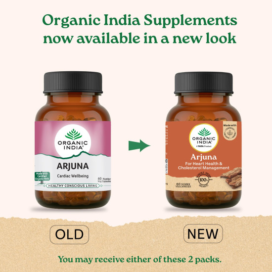 A TATA Product - Organic India Arjuna - 60 Veg Capsules
