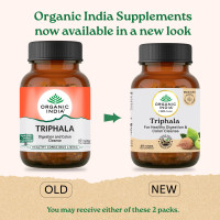 A TATA Product - Organic India Triphala Capsules - 60 Caps, Supports Immune System, Colon & Digestion, Balanced Bowel & Gut Health, Contains Bioactives and Antioxidants, GMP & NPOP Certified Organic